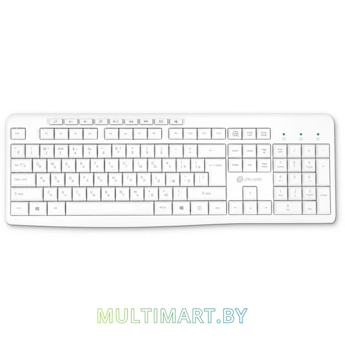 Клавиатура OKLICK K225W (белый)